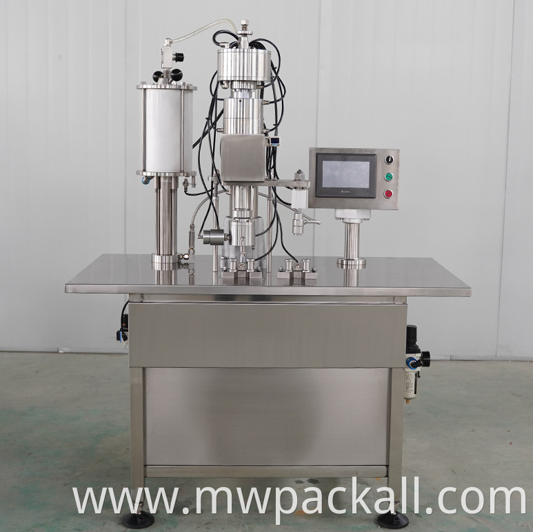 Semi-automatic Binary Packing Aerosol Filling Machine / aerosol spray can filling machine